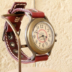 手作り腕時計　Via Latina(レトロRed & Red) 1枚目の画像