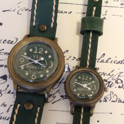 手工手錶Via Flaminia（綠&amp;綠單帶） 第3張的照片