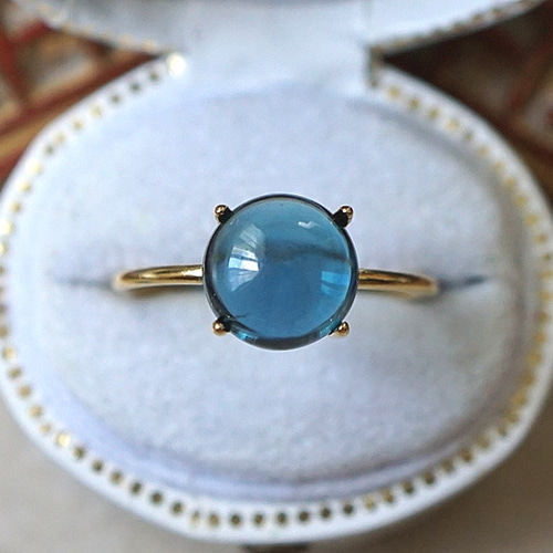 8mm】ロンドンブルートパーズRing〈18kgp〉 指輪・リング Saya.*・ﾟ 
