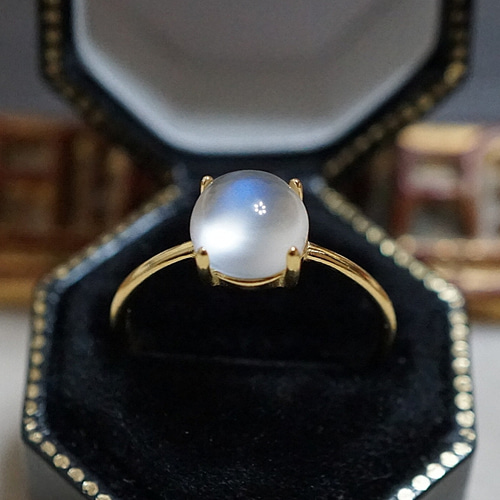 7mm】ロイヤルブルームーンストーンRing〈18kgp〉 指輪・リング
