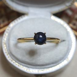 【５mm】ミャンマー産ブルースターサファイアRing〈18kgp〉 1枚目の画像