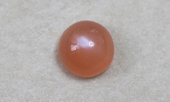 Ｅ【８mm】宝石質オレンジムーンストーンRing〈18kgp〉 6枚目の画像