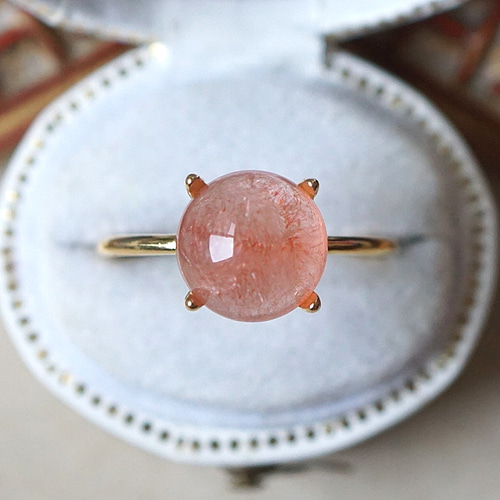 【高品質】カザフスタン産ストロベリークォーツ リング silver925 strawberryquartz-pt02is01-1-