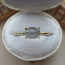 宝石質グレームーンストーン Ring〈18kgp〉 3枚目の画像