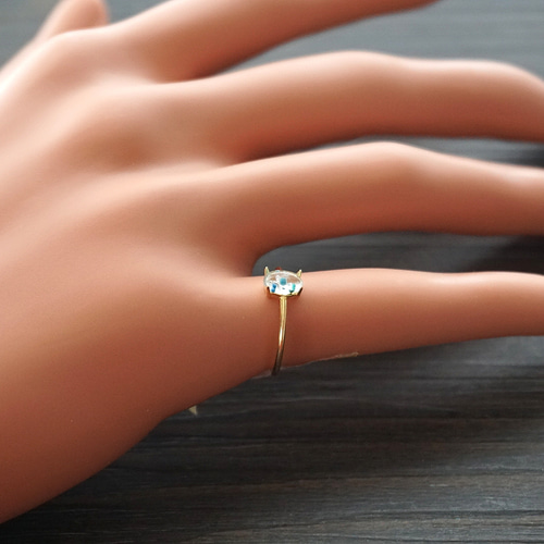 早い者勝ち♡希少石ギラライトインクォーツRing〈18kgp〉 指輪