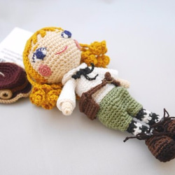 【ヒトガタあみぐるみ】Crochetdoll*スチームパンク風な少女 4枚目の画像