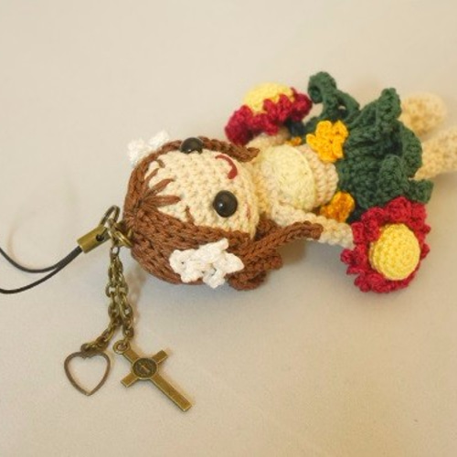 ヒトガタあみぐるみ】Crochetdoll*フラガール（ストラップ