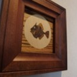 木象嵌額絵～カワハギ～ 2枚目の画像