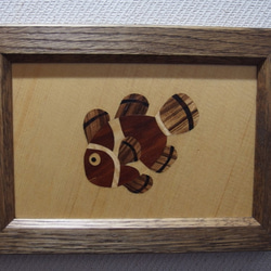 木象嵌額絵～カクレクマノミ～ 2枚目の画像