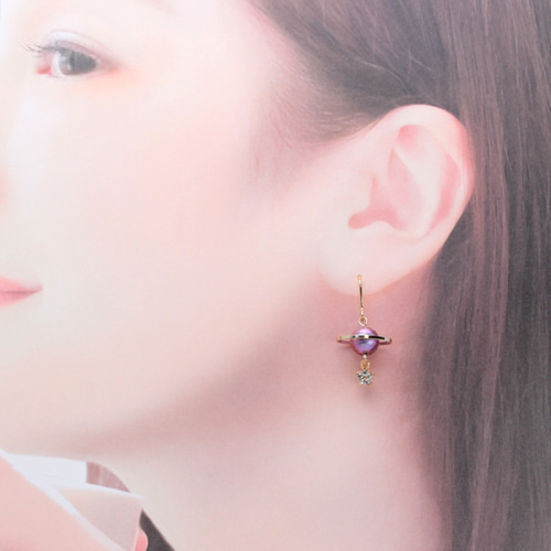 PINK PLANET(406) ピアス/イヤリング/ノンホールピアス/樹脂ピアス 
