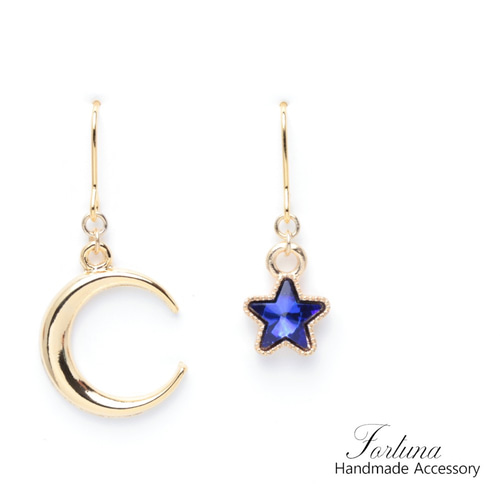 MOON×STAR(422) ピアス/イヤリング/ノンホールピアス/樹脂ピアス 