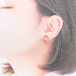 Shell Flower~PINK~(460) ピアス/ノンホールピアス/樹脂ピアス 3枚目の画像