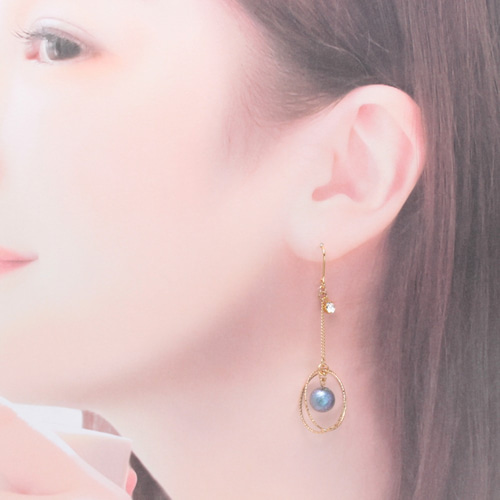 揺れる惑星(472) ピアス/イヤリング/ノンホールピアス/樹脂ピアス 