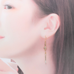 夜空に輝く月と星(496) ピアス/イヤリング/ノンホールピアス/樹脂ピアス 3枚目の画像