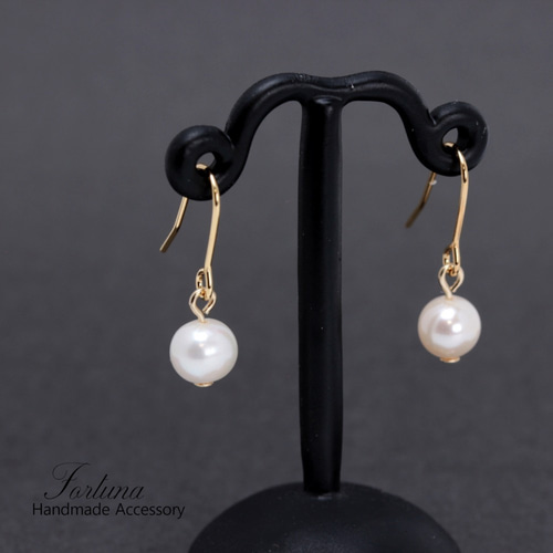 天然淡水パール(551) ピアス/イヤリング/ノンホールピアス/樹脂ピアス 