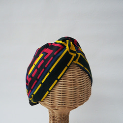 Hair Turban (Knot) ☆ Africa Black Geometry 第1張的照片