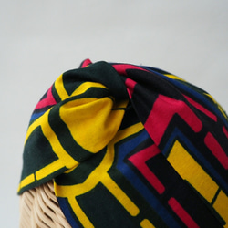 Hair Turban (Knot) ☆ Africa Black Geometry 第2張的照片