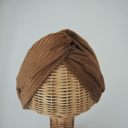 頭髮頭巾（結）☆燈芯絨駱駝 第2張的照片