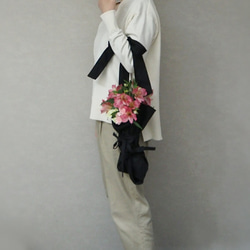 花包☆棉麻黑色 第2張的照片