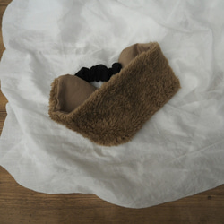 Warm Fur Hair Turban ☆ Micro Fur Brown 第2張的照片