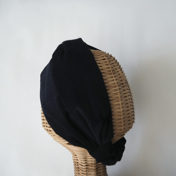 Hair Turban (Knot) ☆ Corduroy Navy 第3張的照片