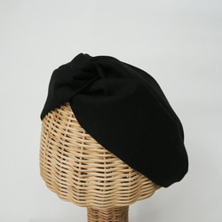 髮帶（扎）☆棉麻黑色 第2張的照片