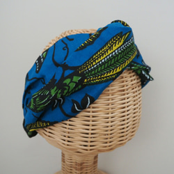 頭巾（結）☆非洲藍蝴蝶 第2張的照片