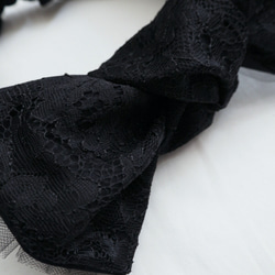 3way發巾（結）☆黑色蕾絲+薄紗 第5張的照片