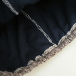帶有南瓜味的南瓜褲☆針織印花灰色×海軍藍（90） 第4張的照片