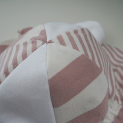 鬱金香帽子☆粉色邊框×白色 第3張的照片
