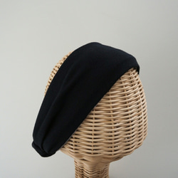 Babushka Style Hair Turban ☆ Soft Knit 黑色 x 灰色 第4張的照片