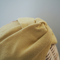 頭巾（結）☆棉針織黃色 第3張的照片