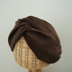 毛頭巾（結）☆麂皮棕色 第1張的照片