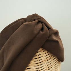 毛頭巾（結）☆麂皮棕色 第3張的照片
