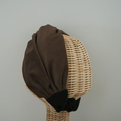 毛頭巾（結）☆麂皮棕色 第4張的照片
