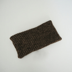 頭巾（毛圈）☆粗針織棕色 第4張的照片