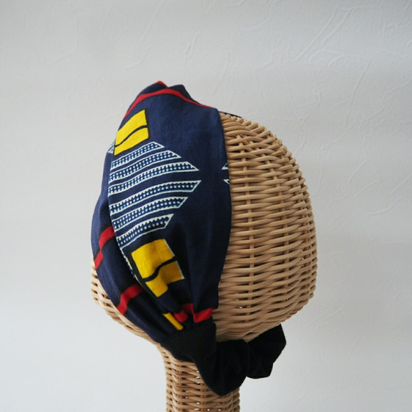 頭巾（結）☆非洲海軍幾何 第5張的照片