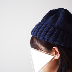 好評☆再販☆「ちょうどいいサイズ」のニット帽・ネイビー ニット帽