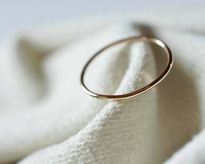 ﾌﾟﾗｽ K18 ゴールドリング flat