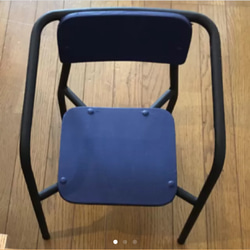 【配送料無料】Kids Chair_02ブルー 1〜3歳用 モダンアンティークリメイク子供イス 色:ブルー 1枚目の画像