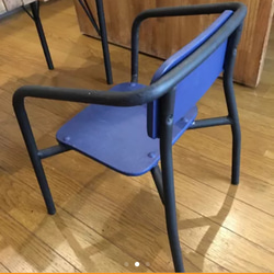 【配送料無料】Kids Chair_02ブルー 1〜3歳用 モダンアンティークリメイク子供イス 色:ブルー 2枚目の画像