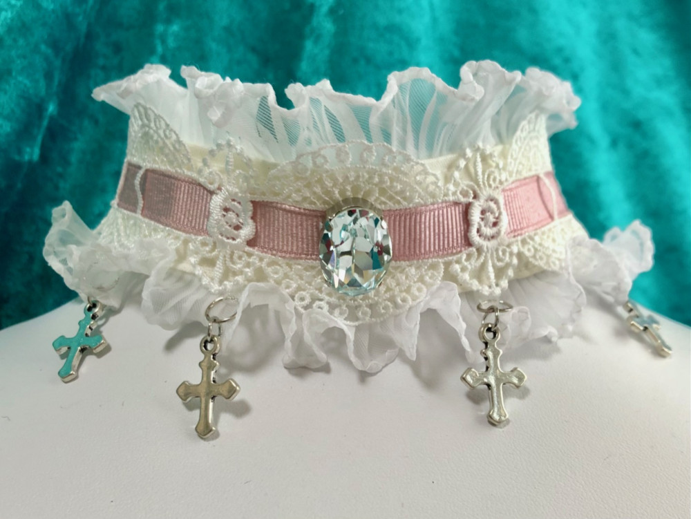 ゴスロリチョーカー・クリスタル・十字架