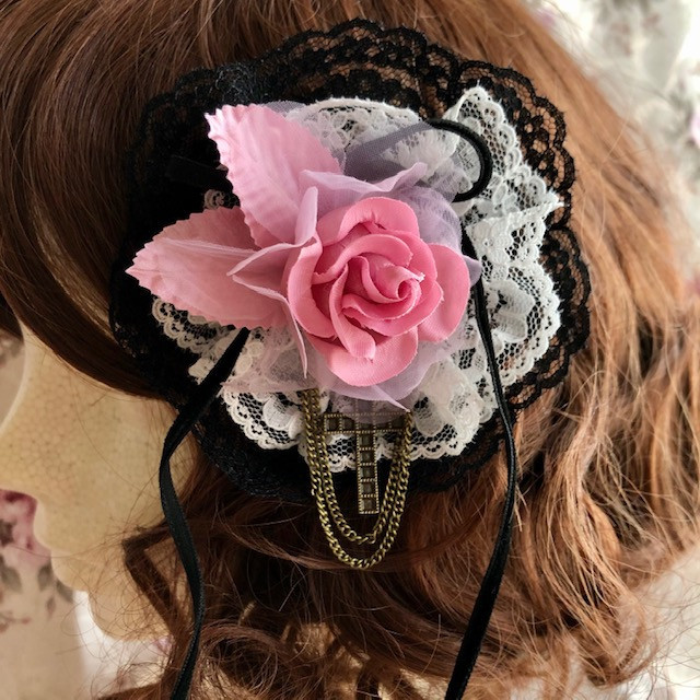 ワイヤー入り　バックル　ベルト　ハーフボンネット　ヘッドドレス　ゴスロリ 新作♡