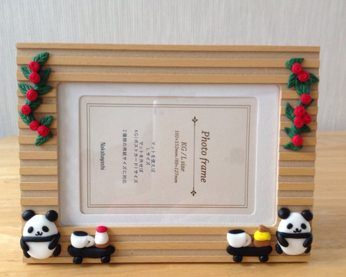 パンダの写真立て パンダカフェのフォトフレーム フォトフレーム・写真立て sizu2303