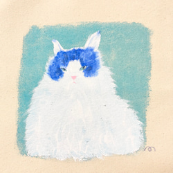 手描きかばん・ふんわり猫 4枚目の画像