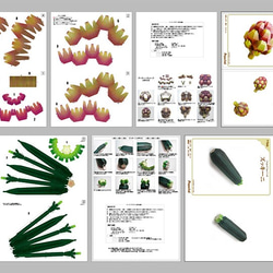 ペーパークラフト　ズッキーニ＆アーティーチョーク 5枚目の画像