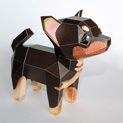 チワワのペーパークラフト キット minichal 通販 6359139｜Creema