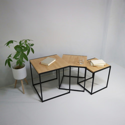 Square stacking table（サイドテーブル/テレワーク/机/アイアン/ローテーブル/カフェテーブル） 7枚目の画像