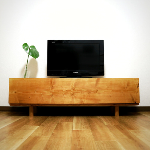 WORK SHOP MITSUYA 工房　テレビボード 1点のみキャンペーン品！：TV wood board950 iron leg