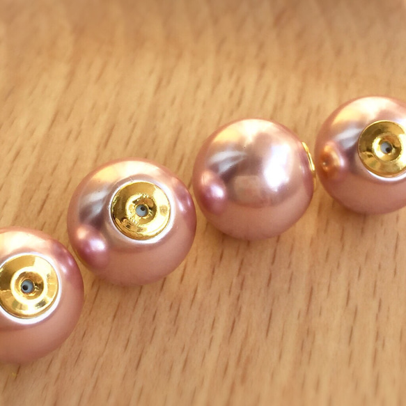 [4玫瑰粉紅色]珍珠耳環抓零件免費送貨 第1張的照片